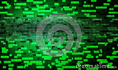 Binary code and virus Stock Photo