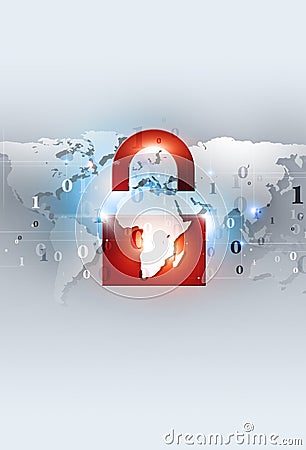 Binary Code Web Defence Stock Photo