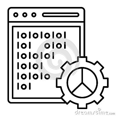 Binary coding Isolated Vector icon Vector Illustration