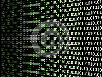 Binary computer code Stock Photo