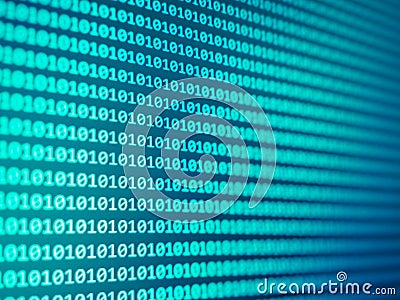 Binary Computer Code. Programming Stock Photo