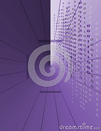 Binary Data Code Stock Photo