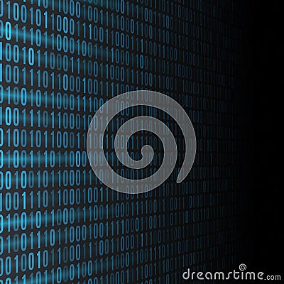 Binary digital code. Computer background numbers 1,0. Binary code on a solid white background for your design. Programming coding. Vector Illustration