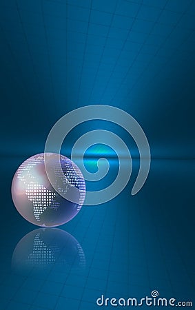 Binary Globe Stock Photo