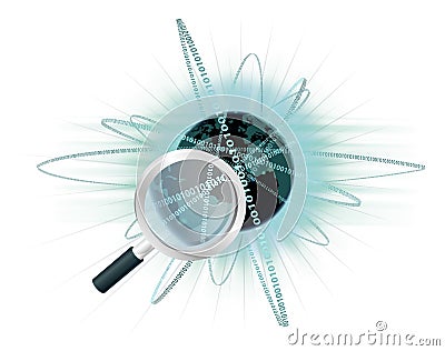 Binary Network Data Online Privacy Code Concept Vector Illustration