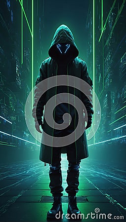 Binary Reverie: The Enigmatic Composer's Dream. Generative AI Stock Photo