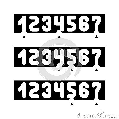 binary search algorithm glyph icon vector illustration Vector Illustration