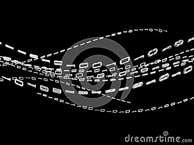 Binary stream Cartoon Illustration