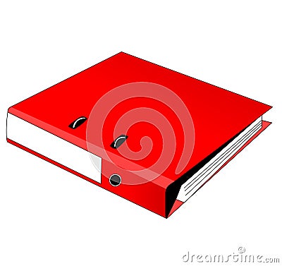 Binder red Stock Photo