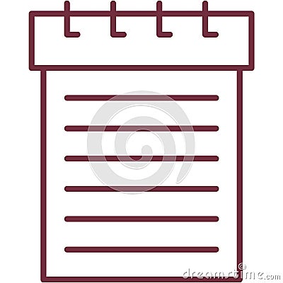 Binder ring notebook icon paper notepad vector Vector Illustration