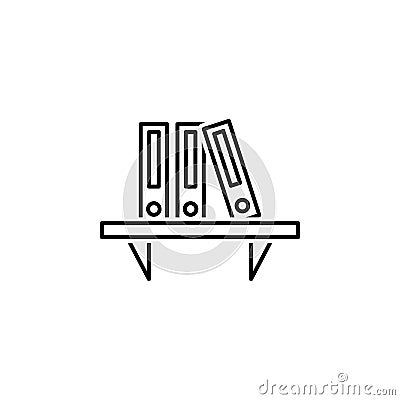 Binders icon. Element of legal services thin line icon Vector Illustration