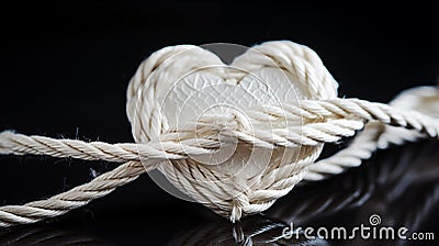 Binding hearts in bonds through white string ceremonies.AI Generated Stock Photo