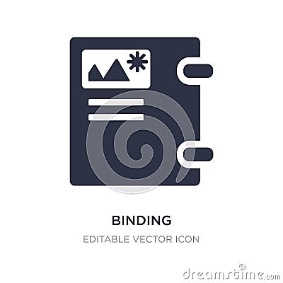 binding icon on white background. Simple element illustration from Education concept Vector Illustration