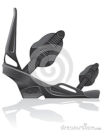 Binding for snowboard boots vector illustration Vector Illustration