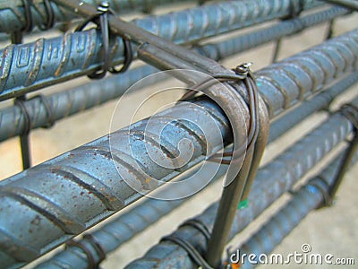 Binding for structural steel. construction. Stock Photo