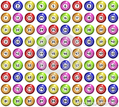 Bingo Balls Stock Photo