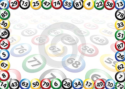 Bingo balls frame concept, vector illustration Vector Illustration