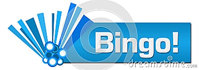 Bingo Blue Graphical Horizontal Stock Photo