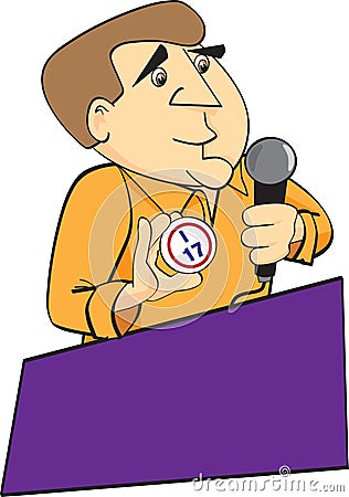 Bingo Caller Vector Illustration