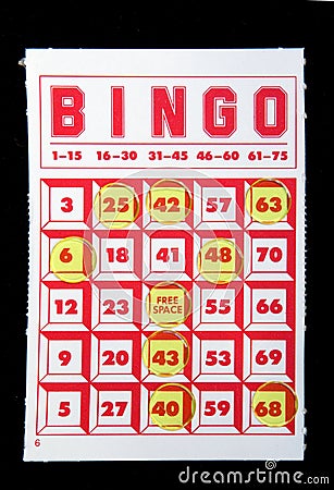 Bingo Card Stock Photo