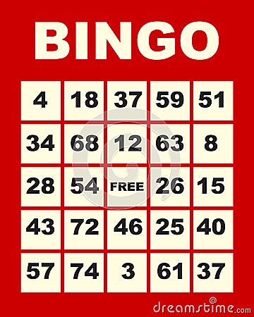 Bingo card Vector Illustration