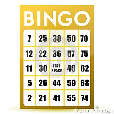 Bingo card Vector Illustration