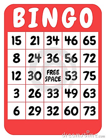 Bingo card Stock Photo