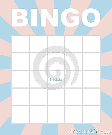 Bingo Card. Vector Illustration
