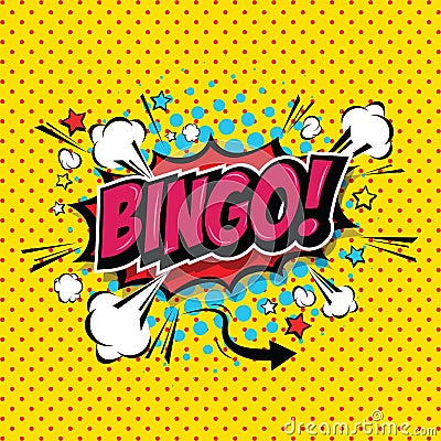 Bingo! Comic Speech Bubble. Vector Eps 10 Vector Illustration