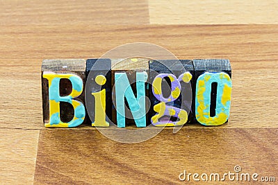 Bingo gambling church friendly game competition challenge Stock Photo