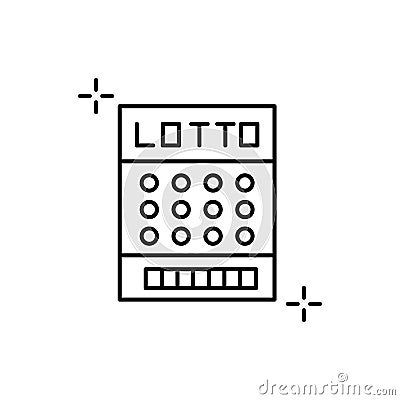 Bingo, game, addictions icon. Simple line, outline vector elements of addictive human for ui and ux, website or mobile application Stock Photo