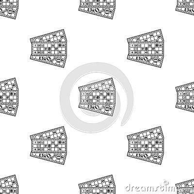 Bingo icon in black style isolated on white background. Board games pattern stock vector illustration. Vector Illustration