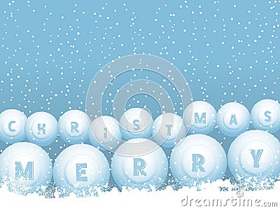 Bingo lottery ball Christmas snowballs Vector Illustration