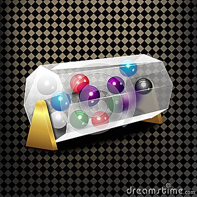 Bingo lottery balls numbers background. Vector Illustration