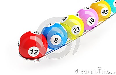 Bingo lottery balls Stock Photo