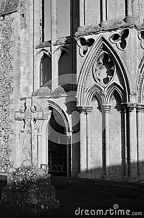 Binham priory church taken in winter Stock Photo