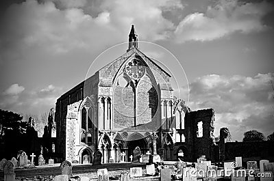 Binham priory church taken in winter Stock Photo