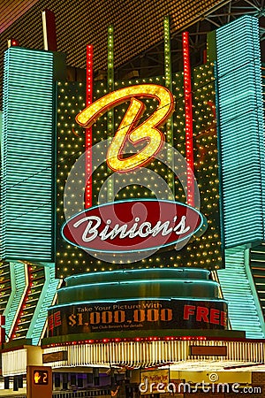 Binions Horseshoe Casino in Downtown Las Vegas - LAS VEGAS - NEVADA - APRIL 23, 2017 Editorial Stock Photo