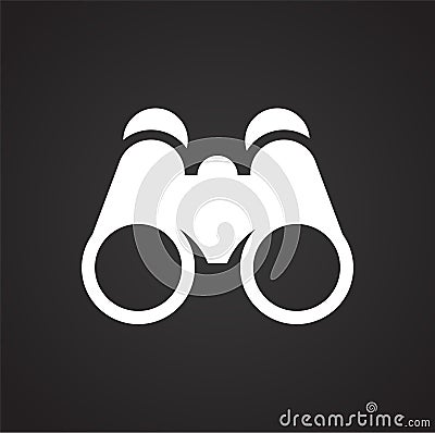 Binocular icon on background for graphic and web design. Simple vector sign. Internet concept symbol for website button Vector Illustration