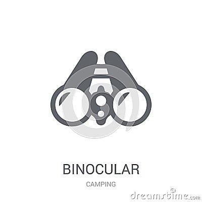 Binocular icon. Trendy Binocular logo concept on white background from camping collection Vector Illustration