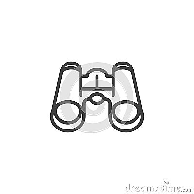 Binocular line icon Vector Illustration