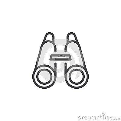 Binocular outline icon Vector Illustration