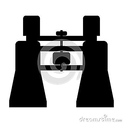 Binocular simple icon Stock Photo