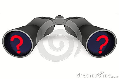 Binocular on white background Stock Photo