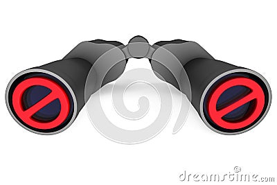 binocular on white background Stock Photo