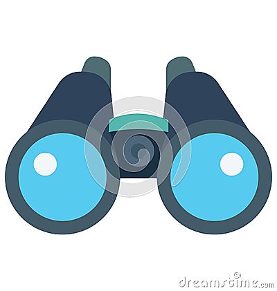 Binoculars Color Vector Icon which can easily modify or edit Vector Illustration