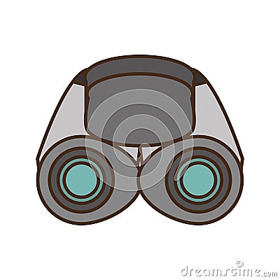 Binoculars explorer glasses spyglass Vector Illustration