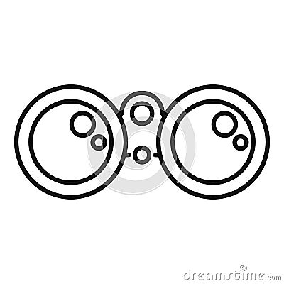 Binoculars explorer icon, outline style Vector Illustration