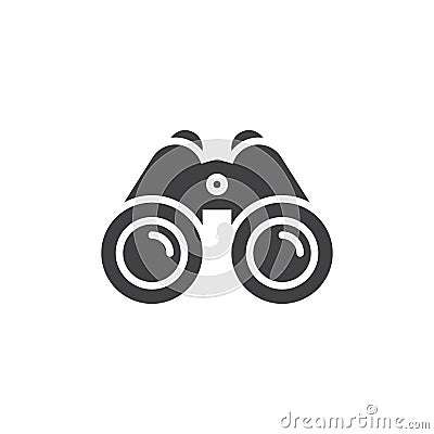 Binoculars icon vector, filled flat sign Vector Illustration