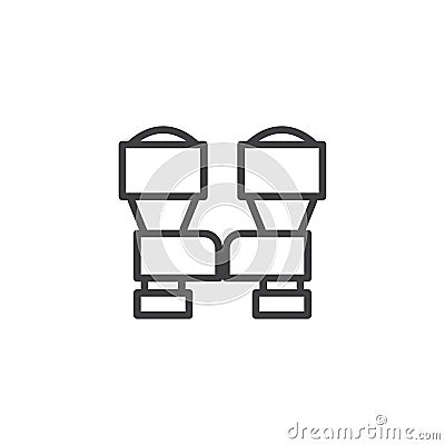 Binoculars line icon Vector Illustration